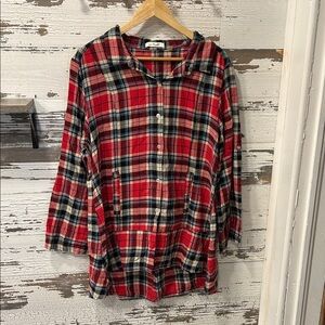 Simply Noelle Red Plaid Button Down Shirt